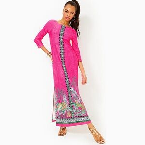 LILLY PULITZER Seralina ChillyLilly Maxi Dress in Wild Side UPF 50 Size XL NEW